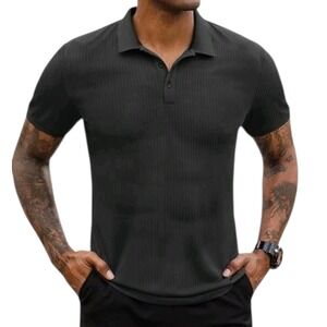 Lion Nardo Stretch Polo Shirt Men's Short Sleeve Golf Stretch Medium NEW